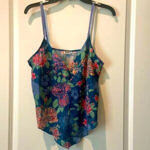 NWOT Free People Satin Floral Cami